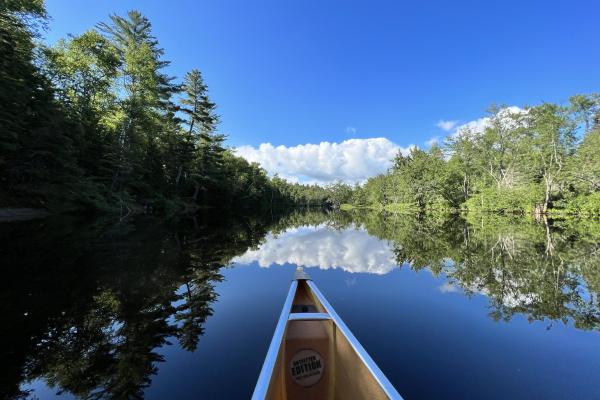 Solo paddle on the Saranac River