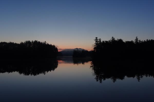 sunset on middle Saranac